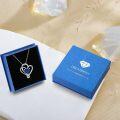 wholesale 925 Sterling Silver Birthstone Heart Necklace Pendant Jewelry for Women-0-5