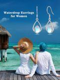 TOUPOP Sterling Silver Moonstone Teardrop Dangle Leverback Earrings-0-4