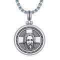 wholesale Jesus Face Round Locket Pendant Necklace-0-0