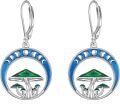 wholesale 925 Sterling Silver Mushroom Moonstone Leverback Earrings for Women Girls Mom Daughter Gift-0-0