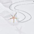 wholesale 925 Sterling Silver Opal Starfish Necklace Hawaiian Ocean Pendant-0-1