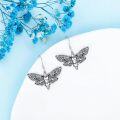 wholesale 925 Sterling Silver Death's Head Hawkmoth Drop Earrings Gothic s for Her-0-3