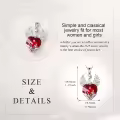 wholesale 925 Sterling Silver Heart-Shaped Red Crystal Phoenix Pendant Necklaces Wholesale for Women-0-5