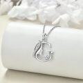 wholesale Sterling Silver Alphabet A Z Initial Letter Pendant Necklace for Women Jewelry Gifts-0-2
