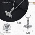 wholesale 925 Sterling Silver Viking Mjolnir Pendant with Celtic Knot and Lion Design Necklace for Men-0-3