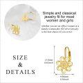 wholesale 14K Gold Daisy Flower Leverback Dangle Hoop Earrings Jewelry for Women Teen Girls Christmas Gift-0-4
