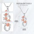 wholesale 925 Sterling Silver Rose Gold Plated Floral Infinity Necklace for Women-0-2