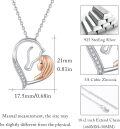 wholesale 925 Sterling Silver Heart-Shaped Girl Head Pendant Necklace - Valentine's Day Gifts for Her-0-4
