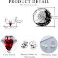 wholesale 925 Sterling Silver Red Crystal Bat Stud Earrings for Women Girls Gothic Halloween s-0-2