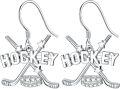 wholesale 925 Sterling Silver Hockey Stick and Puck Drop Earrings for Women Sporty-0-0