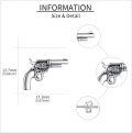 wholesale 925 Sterling Silver Vintage Style Cowboy Gun Shape Stud Earrings for Women Girls Country Western Wear Accessories Gift 4cm Long-0-3