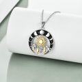 wholesale 925 Sterling Silver Nature Sun & Moon Mountain Pendant Necklace for Women-0-3