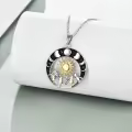wholesale 925 Sterling Silver Nature Sun & Moon Mountain Pendant Necklace Wholesale for Women-0-3