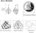 wholesale 925 Sterling Silver Celtic Knot Heart Drop Earrings - Vintage  for Mom on Mothers Day-0-2