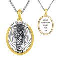 wholesale 925 Sterling Silver St Peregris Catholic Religious Pendant Necklace-0-0