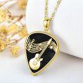 wholesale Sterling Silver Guitar Pick Pendant Necklace Musical Jewelry Gift-0-2