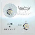 wholesale 925 Sterling Silver Moonstone Crescent Sun and Moon Pendant Necklace-0-2