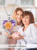 TOUPOP 925 Silver Amethyst Valentine's Day Gifts For Daughter Necklace-0-2