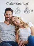 wholesale 925 Sterling Silver Trinity Knot Stud Earrings - Irish  for Women-0-5