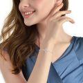 wholesale 925 Sterling Silver Blue Stone Cross Charm Bracelet - Religious Gifts for Her-0-3