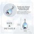 wholesale 925 Sterling Silver Teardrop Moonstone Mermaid Pendant Necklace for Women and Girls-0-4