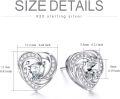 wholesale 925 Sterling Silver Birthstone Heart Stud Earrings Jewelry Gifts for Women-0-71