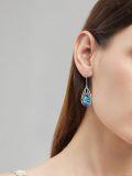 wholesale 925 Sterling Silver Teardrop Abalone Shell Leverback French Wire Boho Dangle Earrings-0-1