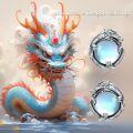 wholesale 925 Sterling Silver Blue Moonstone Dragon Stud Earrings for Women-0-4