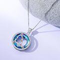 wholesale 925 Sterling Silver Blue Crystal Star Sign Pendant Astrology Jewelry for Women Girls Gifts-0-1