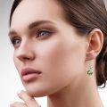 wholesale 925 Sterling Silver Octopus Earrings Wholesale With Green Stone Accents-0-5