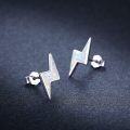 wholesale 925 Sterling Silver Lightning Bolt Fire Opal Stud Earrings Hypoallergenic s for Women-0-1