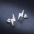 wholesale 925 Sterling Silver Lightning Bolt Fire Opal Stud Earrings Hypoallergenic s for Women-0-1