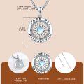 wholesale 925 Sterling Silver Celtic Knot Compass Pendant Necklace with Enjoy the Journey Engraved Gift for Women Graduates Travelers Adventurers-0-2