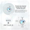 wholesale 925 Sterling Silver Heart-Shaped Moonstone Penguin Pendant Necklace for Women-0-3