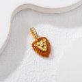 wholesale 925 Sterling Silver Plated Gold Lion Head Pendant Charm Necklace Jewelry for Women Girls Gift 3D Animal Design Accessories-0-2