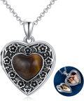 wholesale 925 Sterling Silver Blue Crystal Heart Locket Necklace for Women - Always in My Heart-0-28