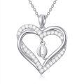 TOUPOP Sterling Silver Heart Initial A-Z Letter Pendant Necklace Gift for Women-0-0