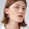 wholesale 925 Sterling Silver Rose Gold Plated Highland Cow Drop Earrings For Women-0-9