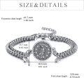wholesale Sterling Silver St Christopher Protection Bracelet - 20.6x15.7mm - Gift Box-0-3