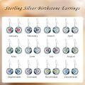 TOUPOP Sterling Silver Blue Crystal Moon Star Dangle Earrings-0-5