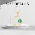 wholesale 14k Gold Heart Pendant With Green Clover And Diamonds-0-2
