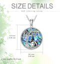 wholesale Sterling Silver Crystal Abalone Shell Animal Pendant Tree of Life Necklace-0-61