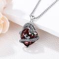 wholesale 925 Sterling Silver Birthstone Dragon Pendant Necklace for Women-0-1