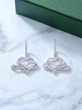 wholesale 925 Sterling Silver Infinity Heart Leverback Dangle Drop Earrings Gift for Her-0-2