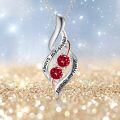 wholesale Sterling Silver Yellow Stone Sisterhood Pendant Necklace for Women-0-32
