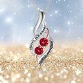 wholesale 925 Sterling Silver Twisted Pendant With Purple Stones-0-32