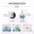 wholesale 925 Sterling Silver Mountain Scene Abalone Shell Faith Pendant Christian -0-4