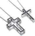 wholesale 925 Sterling Silver CZ Cross Pendant Necklaces - Always Be With You for Family & Friends-0-0