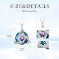 wholesale TOUPOP Celtic Birthstone Necklace For Women 925 Sterling Silver Trinity Knot Triquetra Austria Crystal Pendant Heart Birthstone Jewelry Birthday Anniversary Irish Scottish Gifts For Her Girlfriend -0-5