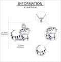 wholesale 925 Sterling Silver Tiger Pendant Necklace Adorable Animal Charm Gifts for Girls and Women-0-4